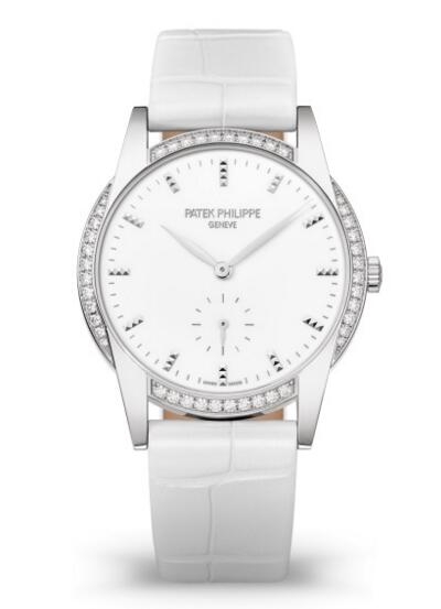 Cheap Patek Philippe Calatrava White Gold Diamond Ladies Watch 7122/200G-001